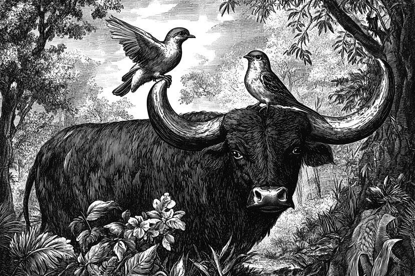 Bull and turtledoves